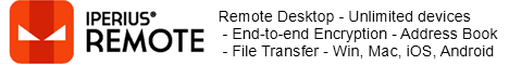 Iperius Remote - Remote Desktop - Unlimited devices - End-to-end Encryption - Address Book - File Transfer - Win, Mac, iOS, Android